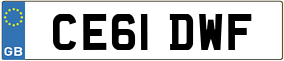 Trailer License Plate